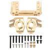 RC Front Bumper Bracket Axles Steering Knuckle Brass Upgrade Parts for 1/10 RC Crawler SCX10 II 90046 90047 Gold Color Durable Stable Performance view 1