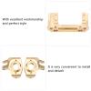 RC Front Bumper Bracket Axles Steering Knuckle Brass Upgrade Parts for 1/10 RC Crawler SCX10 II 90046 90047 Gold Color Durable Stable Performance view 3