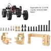 RC Front Bumper Bracket Axles Steering Knuckle Brass Upgrade Parts for 1/10 RC Crawler SCX10 II 90046 90047 Gold Color Durable Stable Performance view 4