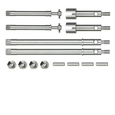 RC Modifications Spare Compatible with Axial for SCX24 AXI00004 B17 90081 1/24 RC Car Parts Stainless Steel Front Rear Axle CVD Drive Shaft Kit