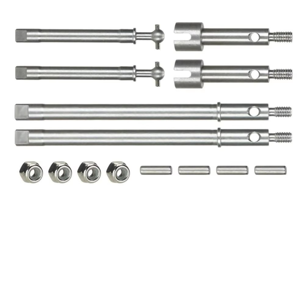 RC Modifications Spare Compatible with Axial for SCX24 AXI00004 B17 90081 1/24 RC Car Parts Stainless Steel Front Rear Axle CVD Drive Shaft Kit