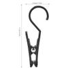 Changor Tarp Hook Clips Portable Hanging Stable Firmness for Strollers Wheelchairs Black 4pcs view 3