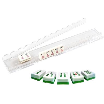 Mahjong Pushers and Racks Non-Slip Acrylic Scalloped Magnetic