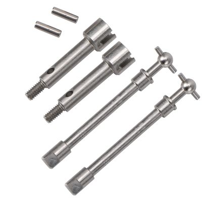 Ycauty Stainless Steel Durable Front Drive Shaft for Axial SCX24 RC Car, Precision CNC Machined, Fits 1/24 Scale, Silver