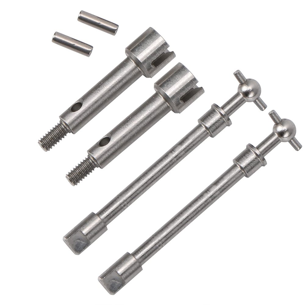 Ycauty Stainless Steel Durable Front Drive Shaft for Axial SCX24 RC Car, Precision CNC Machined, Fits 1/24 Scale, Silver