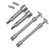 Ycauty Stainless Steel Durable Front Drive Shaft for Axial SCX24 RC Car, Precision CNC Machined, Fits 1/24 Scale, Silver view 1