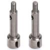 Ycauty Stainless Steel Durable Front Drive Shaft for Axial SCX24 RC Car, Precision CNC Machined, Fits 1/24 Scale, Silver view 2