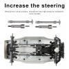 Ycauty Stainless Steel Durable Front Drive Shaft for Axial SCX24 RC Car, Precision CNC Machined, Fits 1/24 Scale, Silver view 3