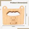 Tressify 2 Pcs Children's Chef Knife Set, Beech Wood, 4.7 in / 12 cm, Wooden Tools for Safe Cutting of Veggies Fruits, Cute Bear & Cat Design, Ergonomic for Kids view 4