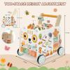 Weilim Wooden Baby Walker - 16-in-1 Montessori Push Walker Toys, 12 Months+ view 2