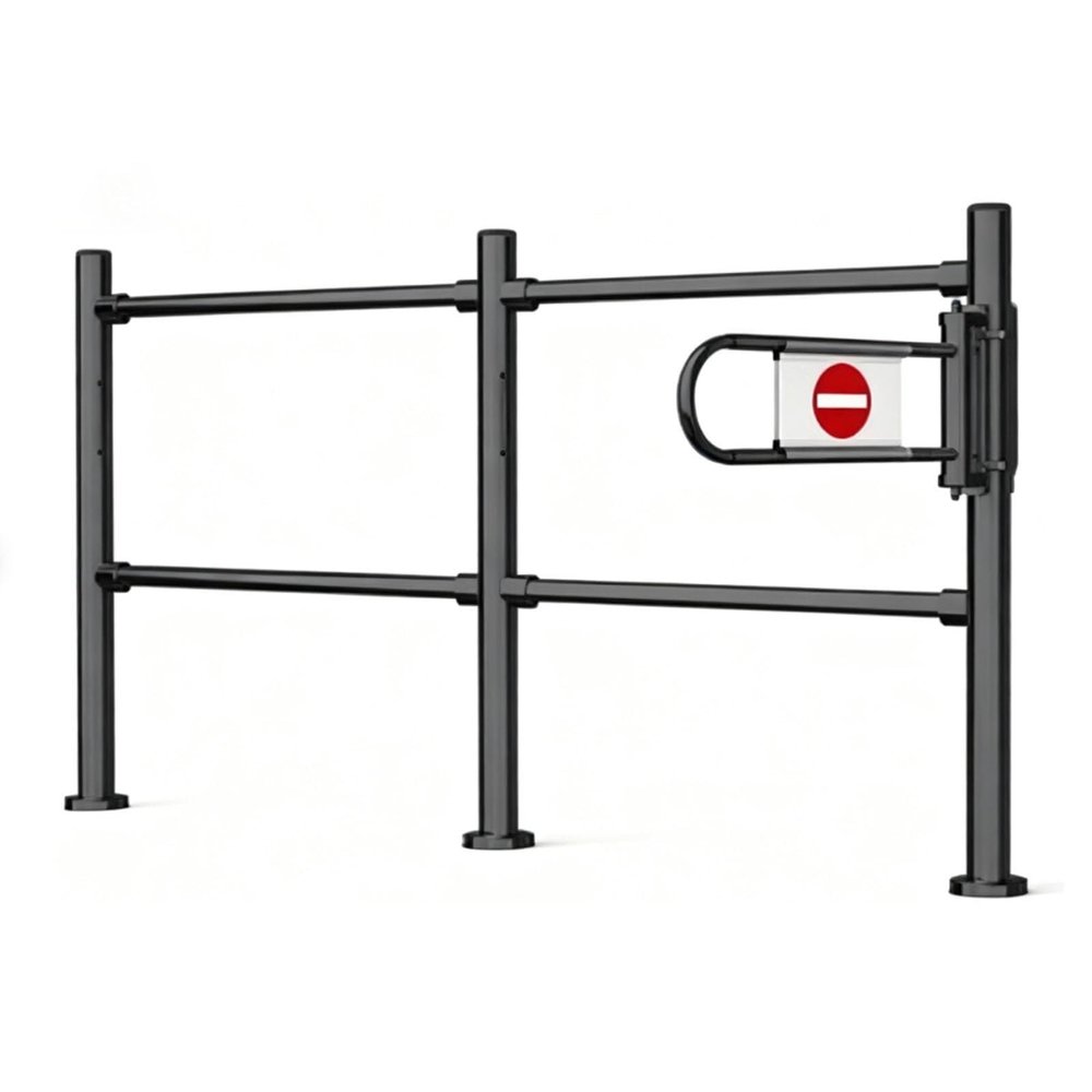 Auto-Close Manual Swing Safety Gate Self-Closing Pedestrian Guardrail for Warehouse & Supermarket Entry Swing Gate