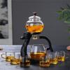OBKSEB Glass Tea Set Kitchen Loose Infusers Kettles Cooking Tea Maker Glasses Magnetic Teapot Set(D,Teapot 6Pcs Cup) view 1