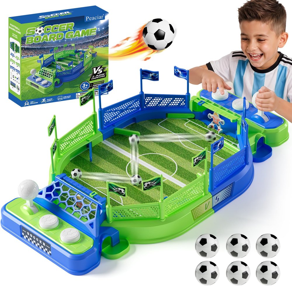 Mini Foosball Table for Kids Age 3 4 5 6 7 8-12, Soccer Board Game for Boys