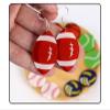 World Cup themed party decoration earrings view 3