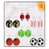 World Cup themed party decoration earrings view 4