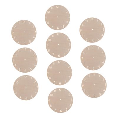 DIY Blank Wooden Clock Dial for Beginners 10pcs Round Board