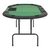 Folding Poker Table 9 Player Oval Green with 9 Cup Holders and Dealer Tray, MDF Tabletop with Polyester Upholstery and Padded Artificial Leather Rim, Easy Assembly view 4