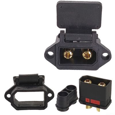 Heavy duty QS8S connectors with spark proof functionality, rated for high current use in various electrical systems (Male)