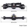 Hobby Fans RC Front and Rear Axles CNC Machined Axle Upgrade Parts for 1/30 Axial SCX30 RC Crawler Accessories (Black) view 2