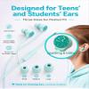 2-Pack Teens Wired Earbuds with Glitter Skyblue Case, School Headphones view 2