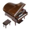 Ycauty Miniature Piano Model Exquisite Musical Instrument Wooden Musical Instrument with Music Box for Living Room Furniture Decoration Gifts Decorations Brown 10.9 x 14 x 13.7 cm view 2