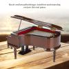 Ycauty Miniature Piano Model Exquisite Musical Instrument Wooden Musical Instrument with Music Box for Living Room Furniture Decoration Gifts Decorations Brown 10.9 x 14 x 13.7 cm view 4