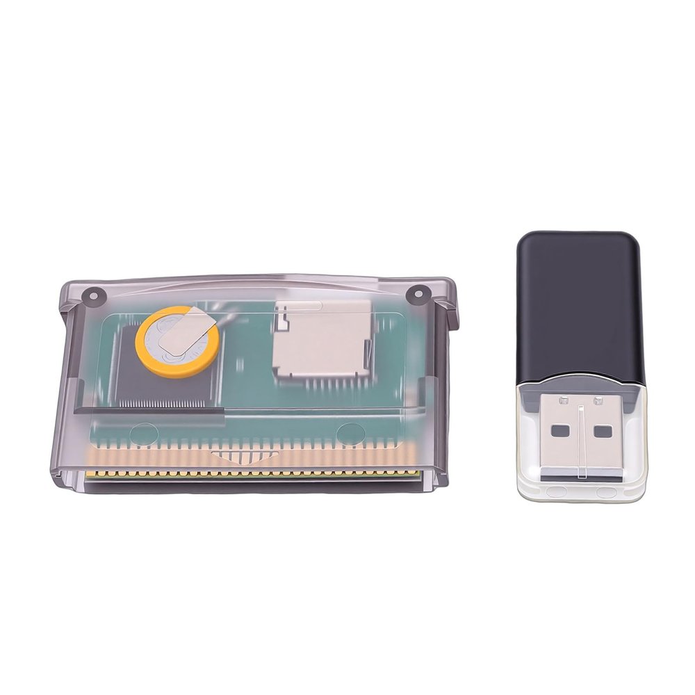 SUNGOOYUE Video Game Console Card Universal Flash Cartridge For Gba Console, With Fat Format Support For Gba, With Fat Format Support For 2Gb Storage, Compatible With Sp (Black Transparent)