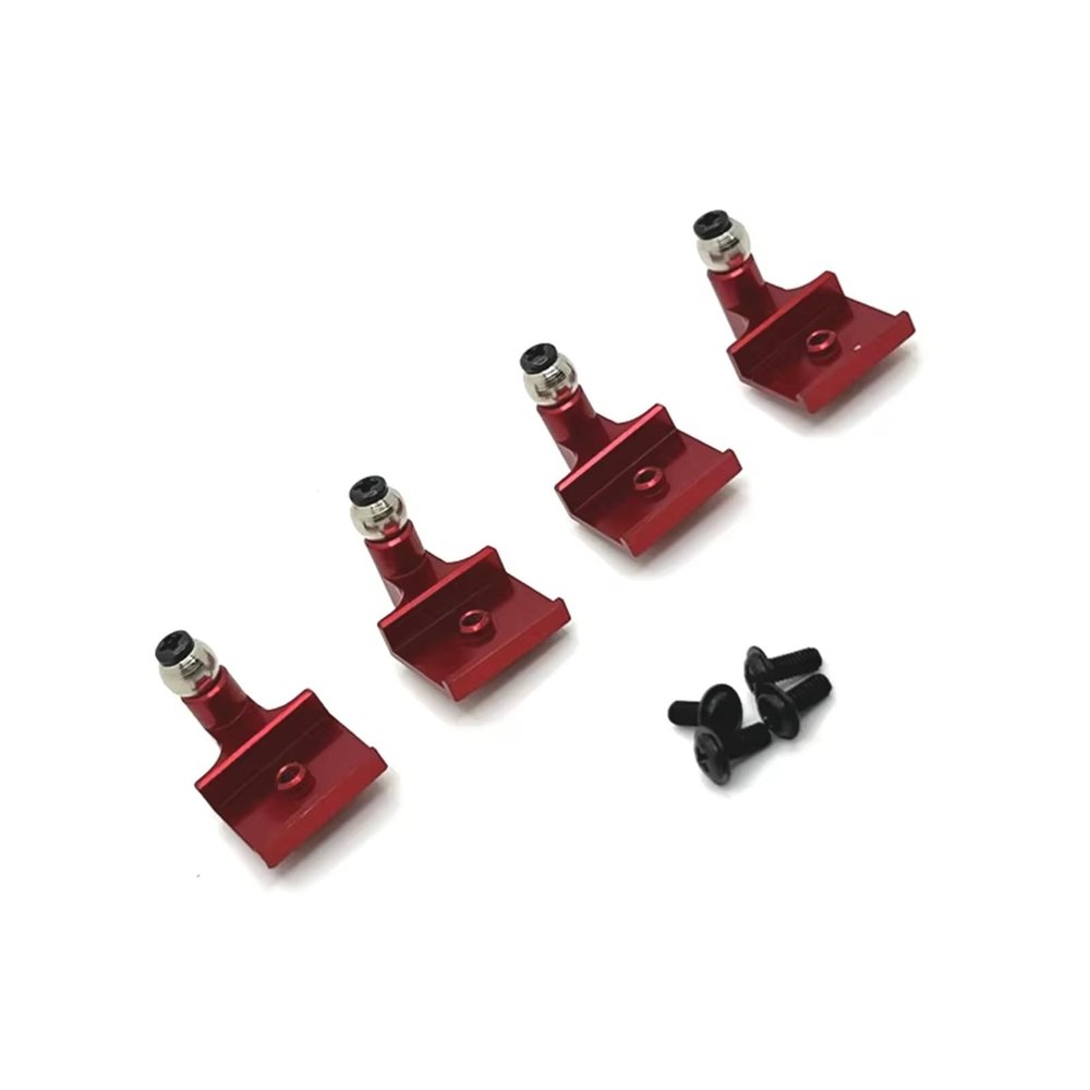 RC Car Toys Parts for WPL C64 1/16 Metal Upgraded Parts Front and Rear Suspension Bracket Remote Control Car Accessories(Red)
