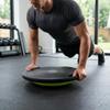 TKO Portable Wobble Balance Board for Core Stability and Standing Desk Use | Non-Slip Plastic Trainer with Handles | Ideal for Strength Training, Recovery, and Home Fitness - Black Yellow view 3