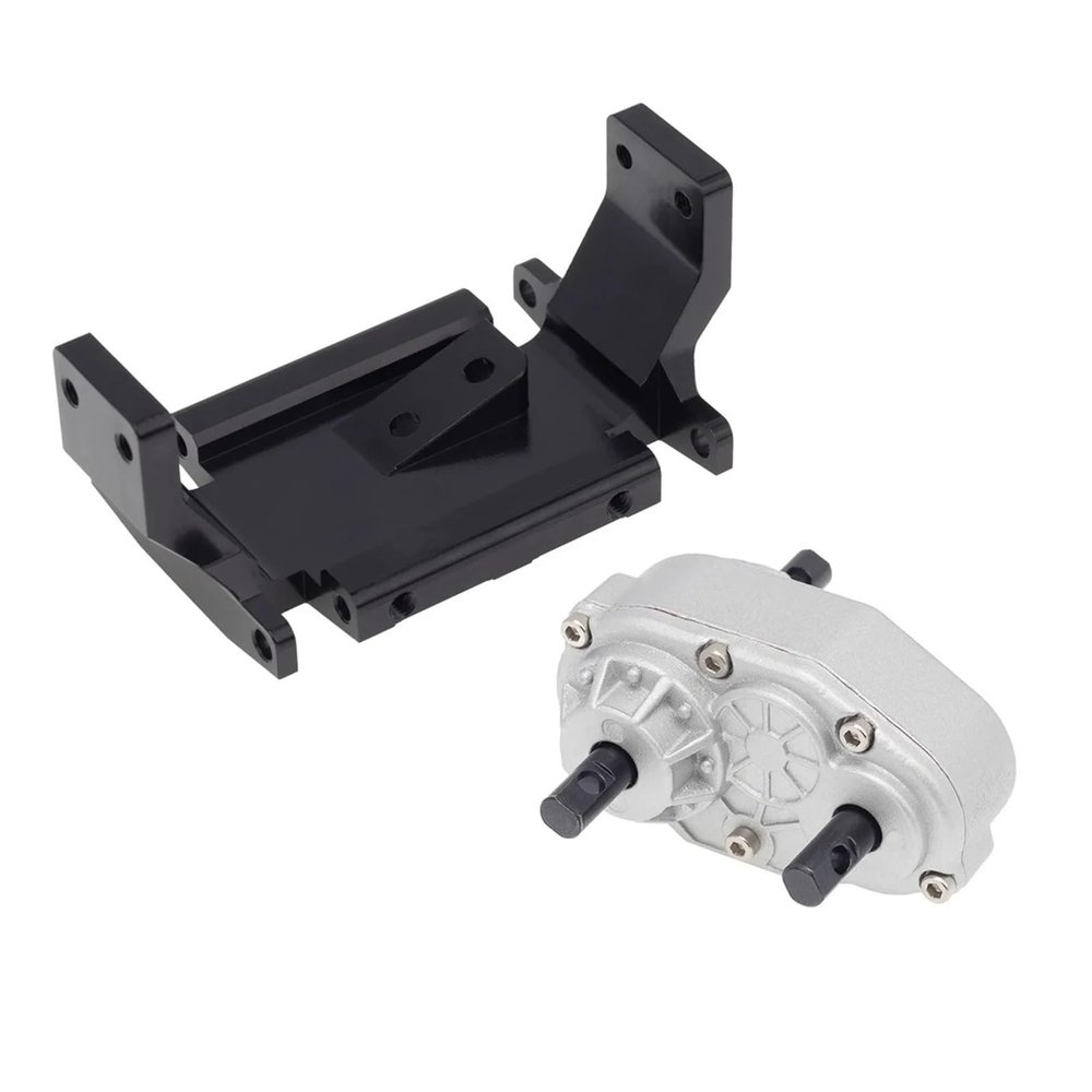 RC Car Models Parts for Axial for SCX10 D90 D110 TF2 1/10 Metal Gearbox Transfer Case with 72MM Mount RC Crawler Upgrade Parts Decorative Spare(Silver)