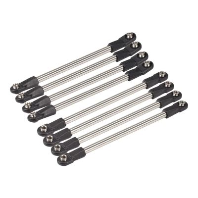 RC Replacement Parts for SCX10 D90 TF2 1/10 Stainless Steel Chassis Tie Rod 275mm Wheelbase Links Set with M4 Ends RC Crawler 275WB DIY Part