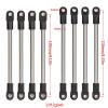 RC Replacement Parts for SCX10 D90 TF2 1/10 Stainless Steel Chassis Tie Rod 275mm Wheelbase Links Set with M4 Ends RC Crawler 275WB DIY Part view 2
