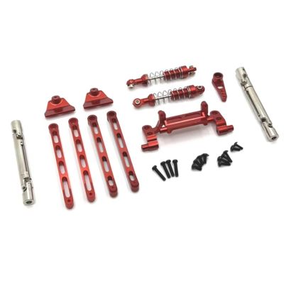 RC Modifications Spare Compatible with MN82 LC79 for MN78 1/12 RC Car Upgrade Parts Metal for Chassis Link Rod Pull Mount Shock Absorber Drive Shaft Set