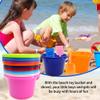36 Pcs 7.5 Inch Beach Bucket and Shovel Set 18 Plastic Beach Buckets Include 18 Sand Shovel Sand Pail Bulk for Summer Seaside Pool Party, 9 Colors view 4