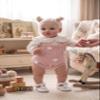 iCradle 26 Inch Big Size Realistic Reborn Toddler Baby Doll Girl Soft Vinyl Cloth Body with Rooted Hair Real Look Baby Toddler Doll Lifelike Newborn Baby Doll Toy Gift for Age 3+ view 4