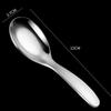 Anu Limen 5.12in 316 Stainless Steel Spoon with Ergonomic Handle Food Grade Rustproof Small Dessert Spoon for Daily Feeding view 2