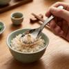 Anu Limen 5.12in 316 Stainless Steel Spoon with Ergonomic Handle Food Grade Rustproof Small Dessert Spoon for Daily Feeding view 3