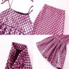 Guiwuqk Light Pink for Girls Mermaid Dress 12 Long Skirts Mermaid Sleeveless Tie Shirts Top view 4