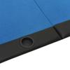 Basinlix Blue Folding Poker Table with Felt Surface and Padded Rim, Engineered Wood and Steel Frame, Oval Shape Seating 10 Players, Foldable Card Game Table for Casino Blackjack Tournament Playroom view 3