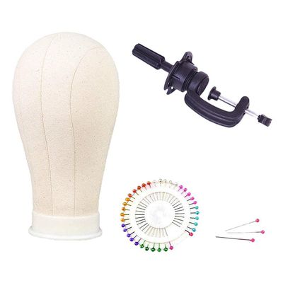 Nishiyuenyi Canvas Mannequin Head for Making//Styling, Beige, 25inch