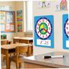 Tapallmy Learning Clock Teaching Clocks for Kids with Movable Hands Write & Wipe Practice Clock to Learn Time for Kids with Writing Pen Blue view 4
