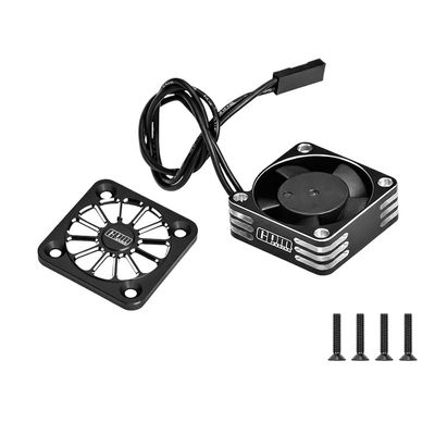 GPM 6061-T6 Alloy High Speed 30X10Mm Cooling Fan 20000 RPM for 1/16 Mini Kraton 3S Dsc 4X4 RTR Brushless Speed Truck-Ara2508S (Black)