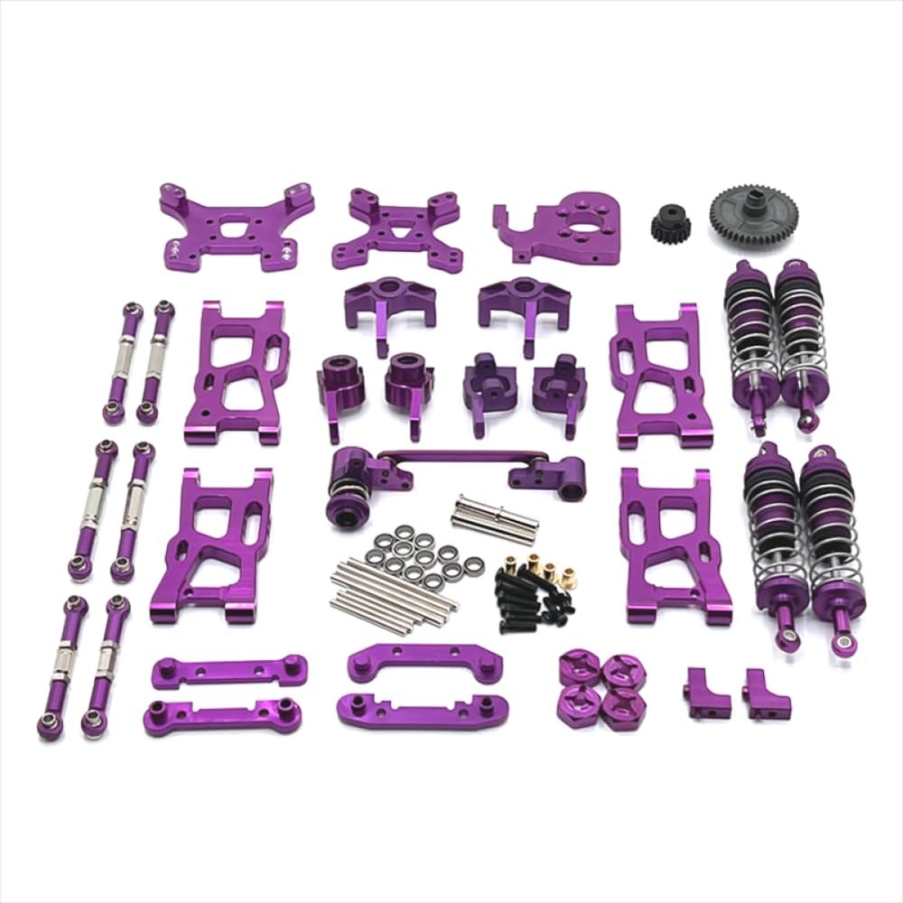 Metal Upgrade Parts Compatible with RC Car Models 124007 124017 124019 144001 144002 144010 RIaarIo XDKJ-001 XDKJ-006 AM-X12(Purple)