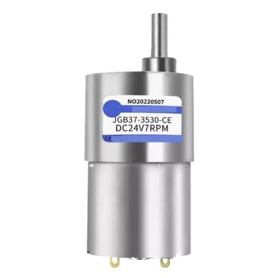 35KG JGB37-3530 12/24v DC Gear Motor 37mm All Metal Gear Box 7RPM-1600 Gearmotor High Torque Eccentric Shaft Geared Motor(600rpm-24v)