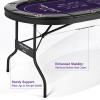 Rioloiuy 8 Player Poker Table Foldable, Texas Holdem Casino Table with Padded Rails & Cup Holders, Portable Folding Game Table for Home or Game Room, 71 Inch view 2