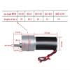 JGB37-31ZY DC 12V24V Geared Motor 10RPM-1270RPM Reduction Gear Motor Large Torque High Power 3157 Brush Motor Reversed Motor(1270RPM_DC 12V) view 3