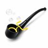 Bubble Pipe Toy, ABS Soap Bubble Blower with Built-in Loop Wand, Portable Bubble Wand for Kids Outdoor Play, Party Favors, Backyard Games, 1 Pack, Black view 1