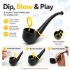 Bubble Pipe Toy, ABS Soap Bubble Blower with Built-in Loop Wand, Portable Bubble Wand for Kids Outdoor Play, Party Favors, Backyard Games, 1 Pack, Black view 2