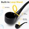 Bubble Pipe Toy, ABS Soap Bubble Blower with Built-in Loop Wand, Portable Bubble Wand for Kids Outdoor Play, Party Favors, Backyard Games, 1 Pack, Black view 3