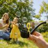Bubble Pipe Toy, ABS Soap Bubble Blower with Built-in Loop Wand, Portable Bubble Wand for Kids Outdoor Play, Party Favors, Backyard Games, 1 Pack, Black view 4
